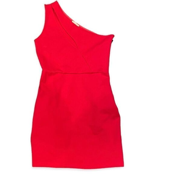 Superdown Nava Asymmetrical Mini Dress in Hot Pink Size Small - Picture 3 of 7